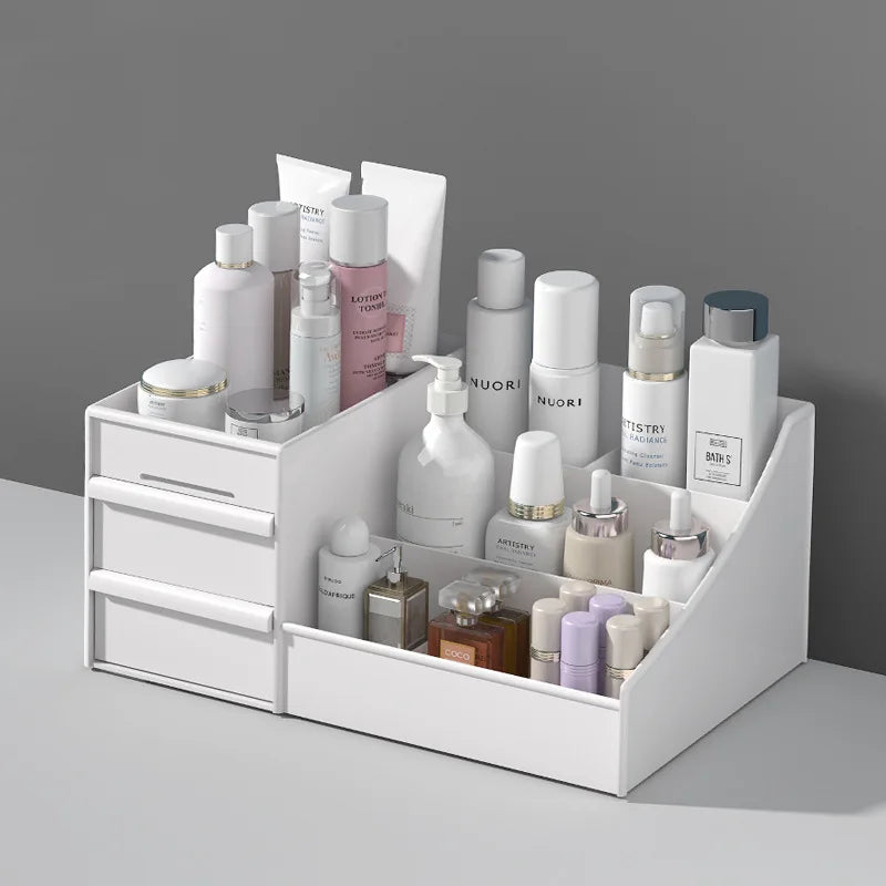 Schubladen-Organizer für Kosmetik – Platzsparende Aufbewahrungsbox für Hautpflegeprodukte, Schreibtisch, Schminktisch und Schreibwaren