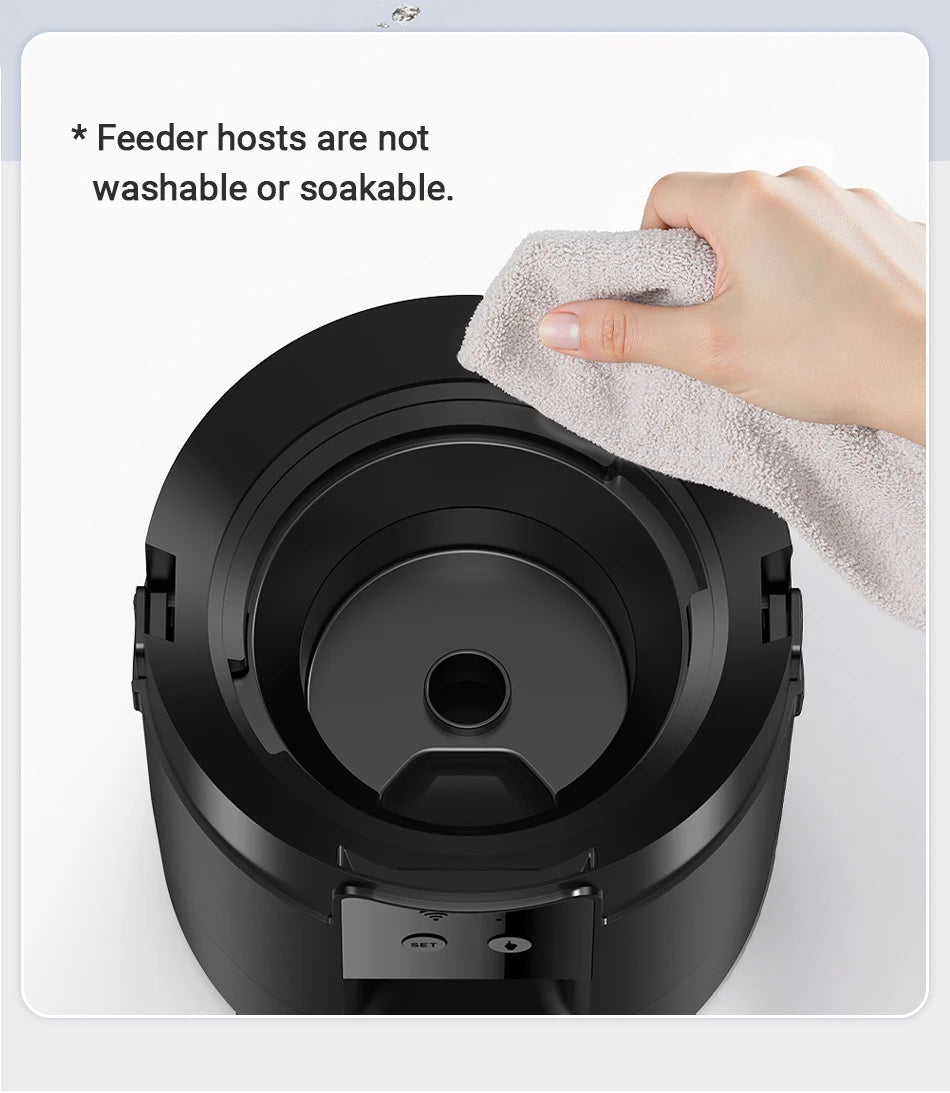 ROJECO 2L Automatic Pet Feeder Smart Cat Food Kibble Dispenser Wi-Fi App Remote Control Auto Dog Feeder For Cat Pet Accessories