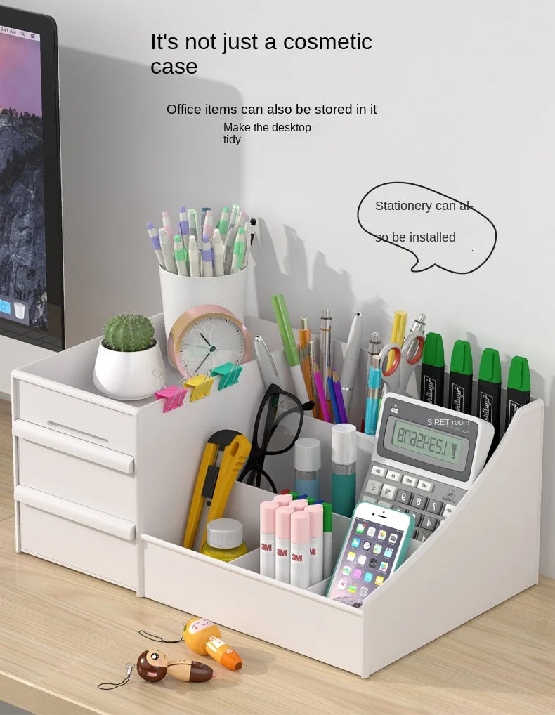 Schubladen-Organizer für Kosmetik – Platzsparende Aufbewahrungsbox für Hautpflegeprodukte, Schreibtisch, Schminktisch und Schreibwaren
