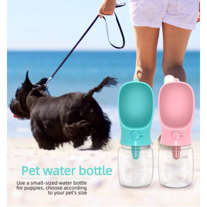 Tragbare Trinkflasche für Haustiere – Auslaufsicherer Wasserspender für Hunde und Katzen, ideal für Spaziergänge, Reisen und unterwegs