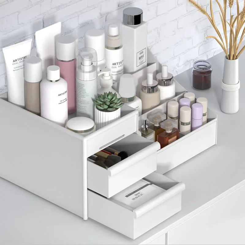 Schubladen-Organizer für Kosmetik – Platzsparende Aufbewahrungsbox für Hautpflegeprodukte, Schreibtisch, Schminktisch und Schreibwaren