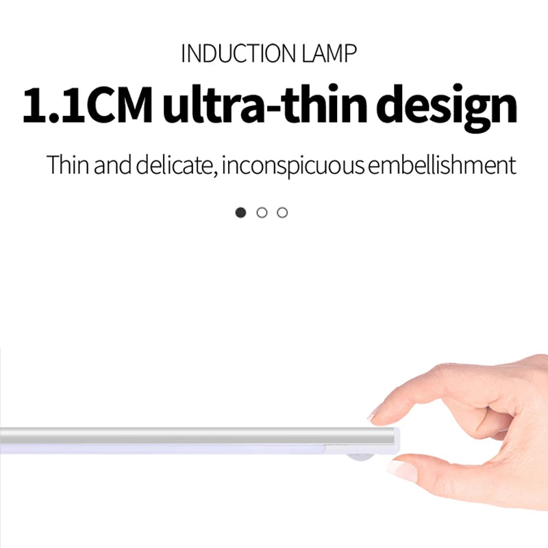Nachtlicht mit Bewegungssensor – Kabellose, wiederaufladbare USB-LED-Leuchte für Unterschränke, Küche, Schlafzimmer und Kleiderschrank